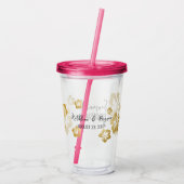 Hawaii Wedding Bridesmaid Persoonlijk Acryl Drinkbeker (Achterkant)