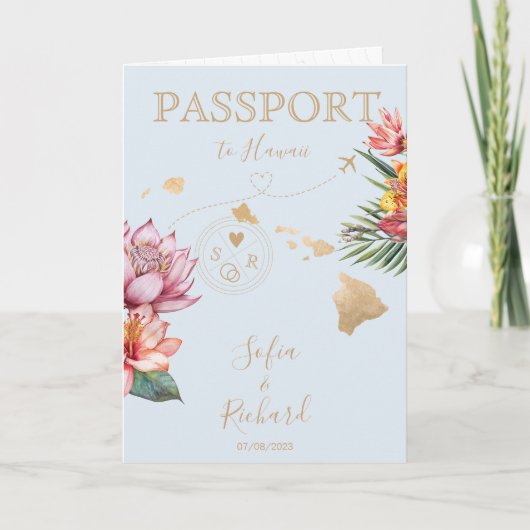 Hawaii Wedding Destination Passport (Voorkant)
