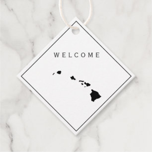 Hawaii Welkomstcadeau Label voor bruiloft