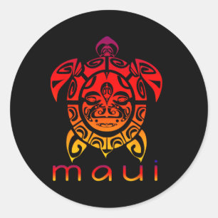 Hawaii Zee Levendige Schildpad Ronde Sticker