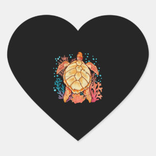 Hawaii zee schildpad oceaandier schildpad hart sticker