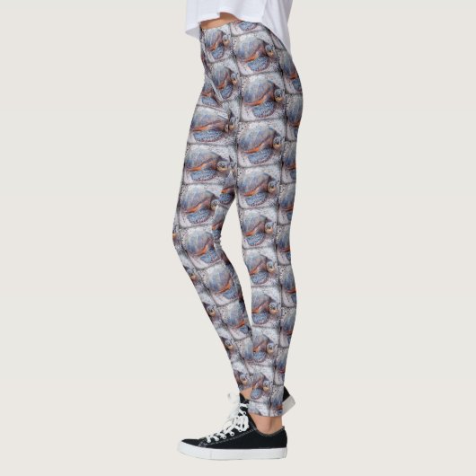 Hawaii Zee Turtle Honu Pattern Tropisch Stijlvol Leggings (Links)