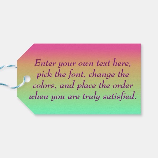 Hawaii zegt Aloha! Cadeaulabel (Achterkant Horizontaal)