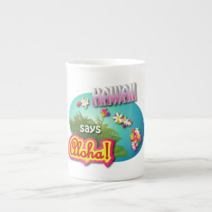 Hawaii zegt Aloha! Porselein Kop