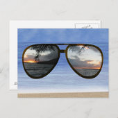 Hawaii Zonnezonnebril Briefkaart (Voorkant / Achterkant)