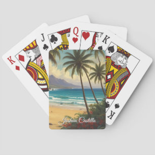 Hawaii Zonsondergang Calligrafie Eenvoudig Profess Pokerkaarten