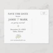 Hawaiiaans Briefkaart Save the Date (Achterkant)
