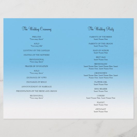 Hawaiiaans hibiscus flower tropisch trouwprogramma (Achterkant)