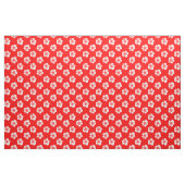 Hawaiiaans Hibiscus rood-wit Stof (Fat Quarter)