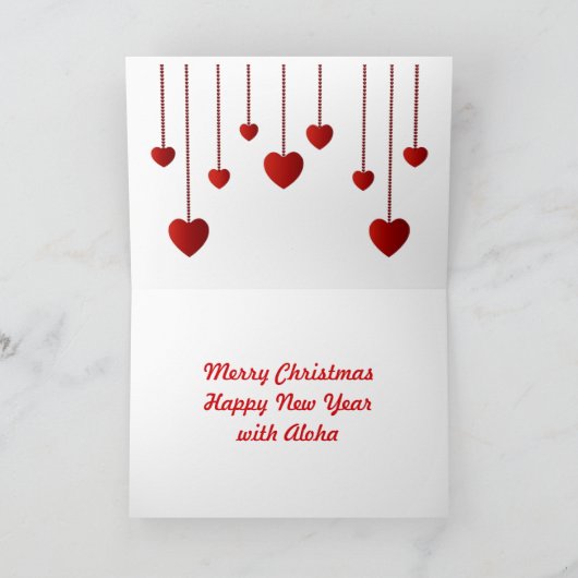 Hawaiiaans kerstWenskaart Feestdagen Kaart (Binnen)