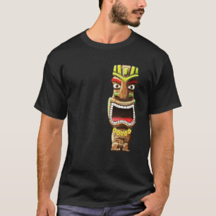Hawaiiaans Polynesisch Tiki Beeld T-shirt