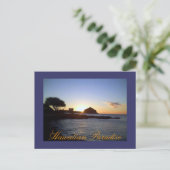 Hawaiiaans strand Sunset Briefkaart (Staand voorkant)