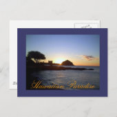 Hawaiiaans strand Sunset Briefkaart (Voorkant / Achterkant)