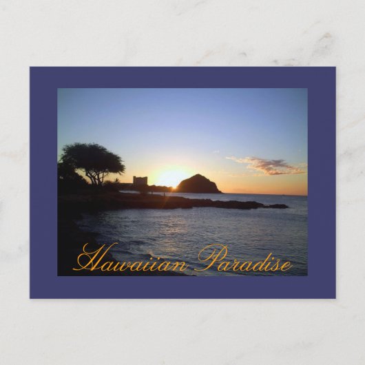Hawaiiaans strand Sunset Briefkaart (Voorkant)