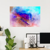 Hawaiiaans Zee Poster Waterverf (Thuiskantoor)