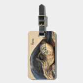 Hawaiiaans Zee Turtle Bagagelabel (Voorkant verticaal)