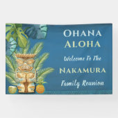 Hawaiiaanse Aloha Luau Familiereünie Spandoek (Horizontaal)