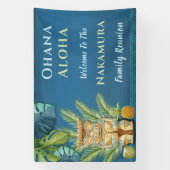 Hawaiiaanse Aloha Luau Familiereünie Spandoek (Verticaal)