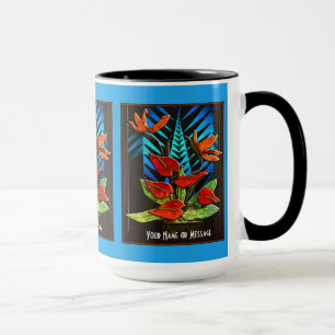 Hawaiiaanse anthuriums (gepersonaliseerde mok) mok