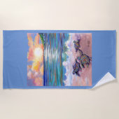 Hawaiiaanse Baby Zee schildpadden bij strand Strandlaken (Voorkant)