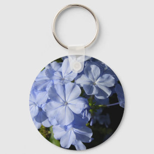 Hawaiiaanse Blauwe Plumbago bloem Kussen Onderzett Sleutelhanger