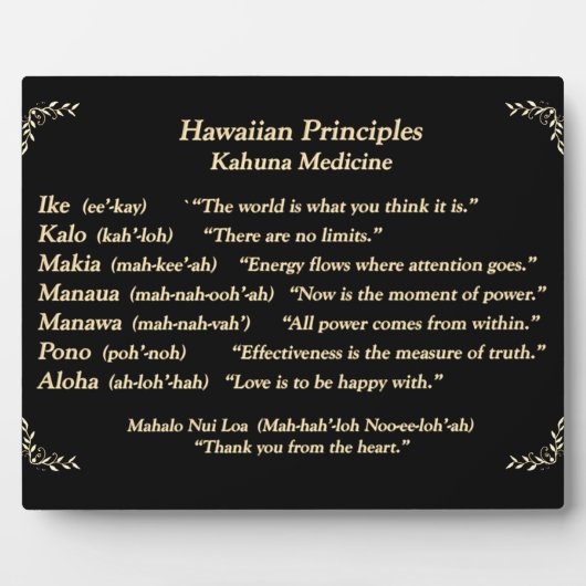 Hawaiiaanse citaten fotoplaat (Voorkant)