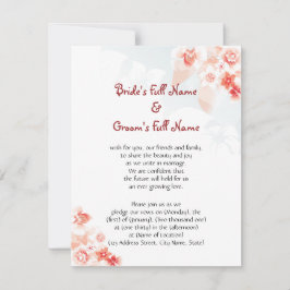 Hawaiiaanse Hibiscus in Rood Sinaasappel Kaart