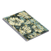 Hawaiiaanse hibiscus stof met tribale achtergrond notitieboek (Rechterzijde)