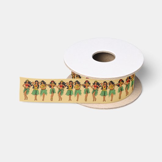 Hawaiiaanse Hula dansende meisjes Patroon Lint (Spoel)