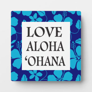HAWAIIAANSE HULA (HIBISCUS) DONKER/LICHTBLAUW - OH FOTOPLAAT