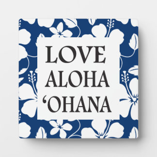 HAWAIIAANSE HULA (HIBISCUS) NAVYBLAUW - OHANA FOTOPLAAT