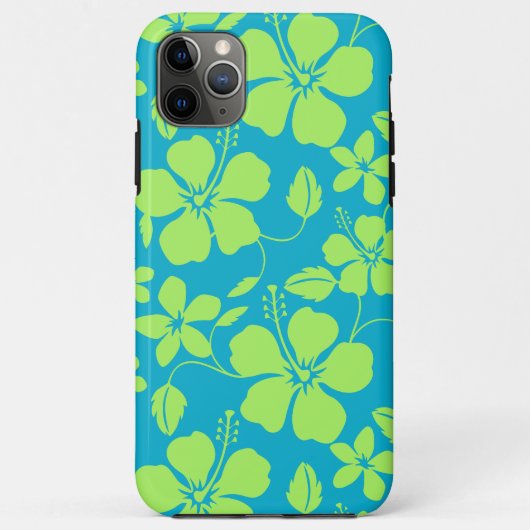 HAWAIIAANSE HULA (HIBISCUS) TEAL LIME Case-Mate iPhone CASE (Achterkant)