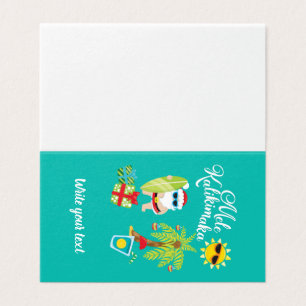 Hawaiiaanse kerst. Santa Claus Mele Kalikimaka. Kaart