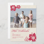 Hawaiiaanse kerstkaarten feestdagenkaart (Voorkant / Achterkant)