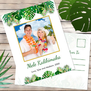 Hawaiiaanse Kerstmis van Mele Kalikimaka steekt Feestdagenkaart