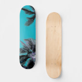 Hawaiiaanse palmplank, blauw skateboard (Voorkant)