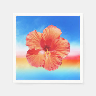 Hawaiiaanse regenboog hibiscus papieren servetten