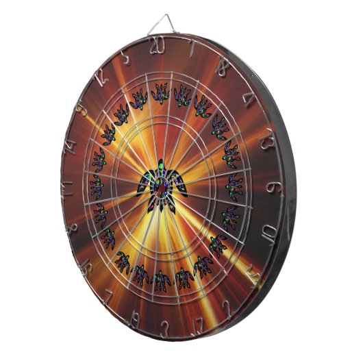 Hawaiiaanse schildpad dartbord (Voorkant Rechts)