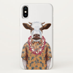 Hawaiiaanse Shirt Cow iPhone X Hoesje
