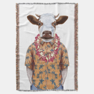 Hawaiiaanse Shirt Cow Deken