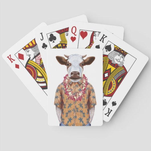 Hawaiiaanse Shirt Cow Pokerkaarten (Achterkant)