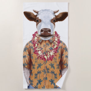 Hawaiiaanse Shirt Cow Strandlaken