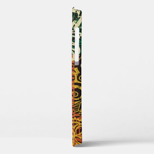 Hawaiiaanse stamelementen en hibiscus fabric patch Case-Mate iPhone case (Achterkant / Links)
