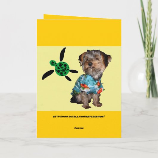 Hawaiiaanse stijl Get Well Kaart (Achterkant)