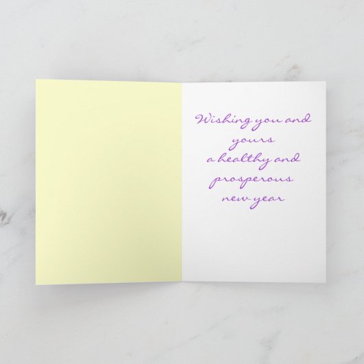 Hawaiiaanse stijl Happy New Year Kaart (Binnen)