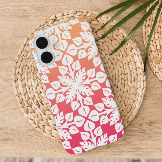 Hawaiiaanse tropische bladeren | Roze Sunset Gradi Case-Mate iPhone Case