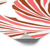 Hawaiiaanse tropische natuurlijke bloem in bruine poster (Hoek)