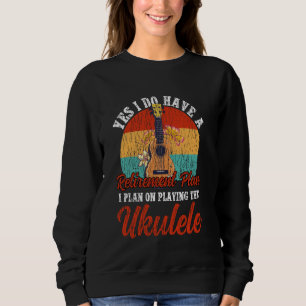 Hawaiiaanse ukulele uke ja ik heb een pensioen pla trui