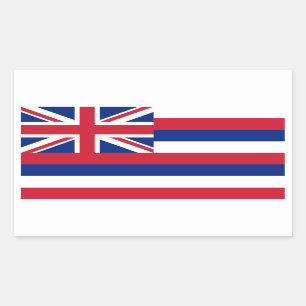 Hawaiiaanse vlag, vlag van Hawaï Rechthoekige Sticker