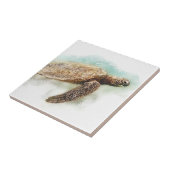 Hawaiiaanse Zee schildpad Tegeltje (Zijkant)